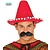 Mexicaanse sombrero rood 33cm