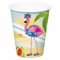 Flamingo Bekers 350ml - 8 stuks