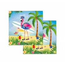 Flamingo Servetten 33x33cm - 20 stuks