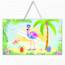 Hawaii Deurbord Flamingo 3D