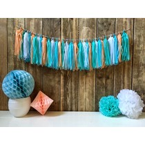 Tassel Slinger Blauw Pastel - 5 Meter