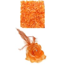 Haarbloem/Broche Roos Oranje