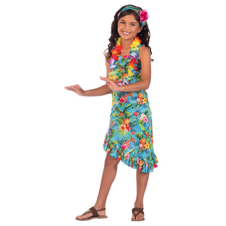 Kinderkostuum Hawaii Jurk Blauw