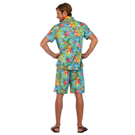 Kostuum Hawaii Blauw Heren