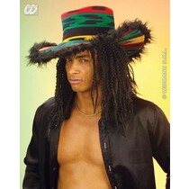 Funky Rasta Hoed Met Pluche Rand