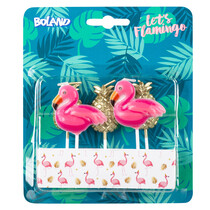 Kaarsjes Flamingo/ananas (5st)