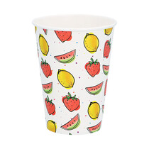 Set Bekertjes Fruit Print 210ml (8st)