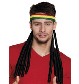 Hoofdband Rasta met dreadlocks