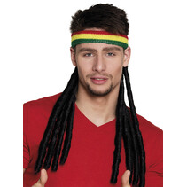 Hoofdband Rasta met dreadlocks