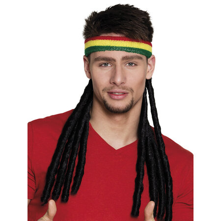 Hoofdband Rasta met dreadlocks