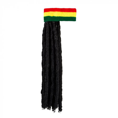 Hoofdband Rasta met dreadlocks