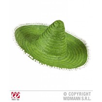 Sombrero groen 50cm met pompons