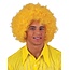 Pruik Afro geel