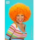 Pruik Afro oranje extra krul elite