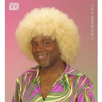 Pruik Afro blond extra krul elite