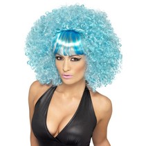 Popstar afropruik blauw