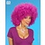 Pruik afro paars extra krul elite