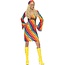 Rainbow hippie kostuum dame