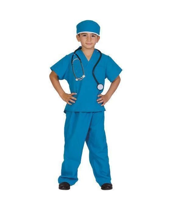 Blauwe dokerskostuum kind