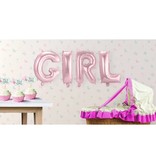 Set baby roze folie ballonnen 'Girl'