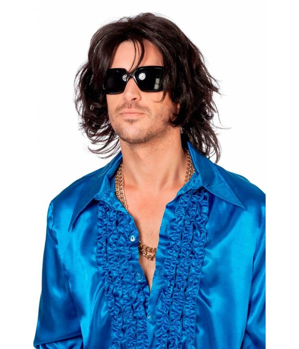 Stoere herenpruik bruin