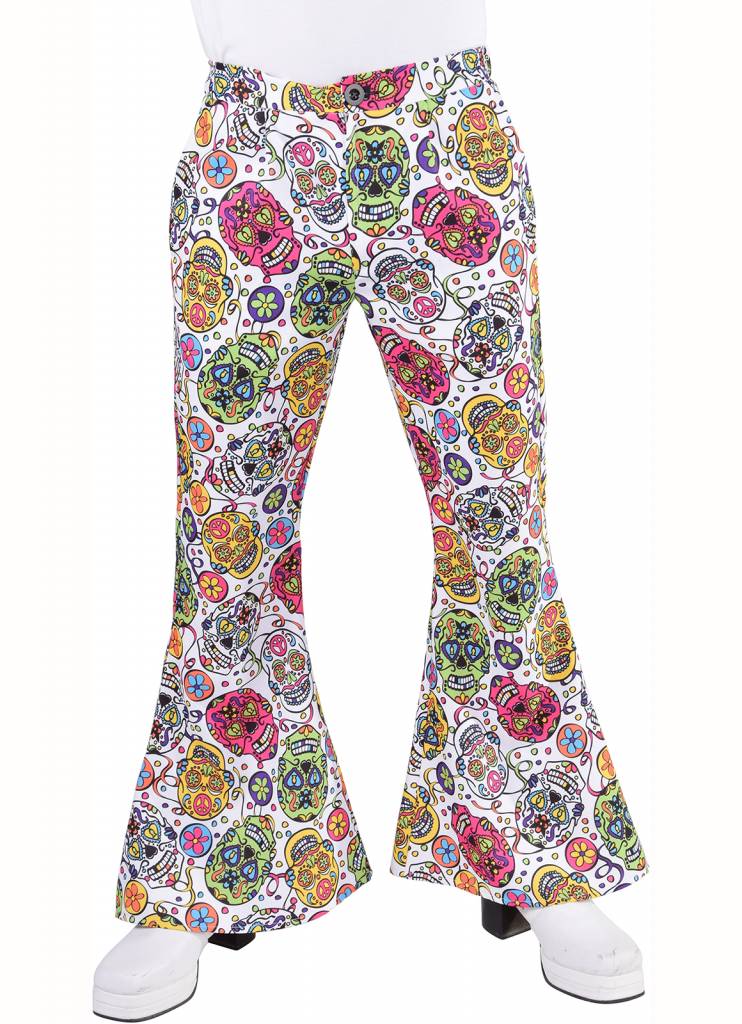 Hippie broek mexican skull man afbeelding