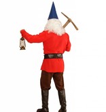 Dwerg kostuum compleet rood Warbo