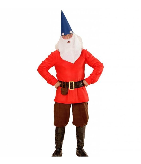 Dwerg kostuum compleet rood Warbo