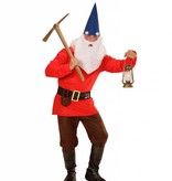 Dwerg kostuum compleet rood Warbo
