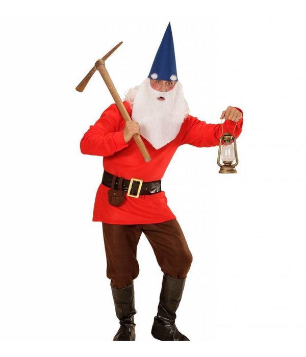 Dwerg kostuum compleet rood Warbo