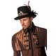 Steampunk hoed met veren