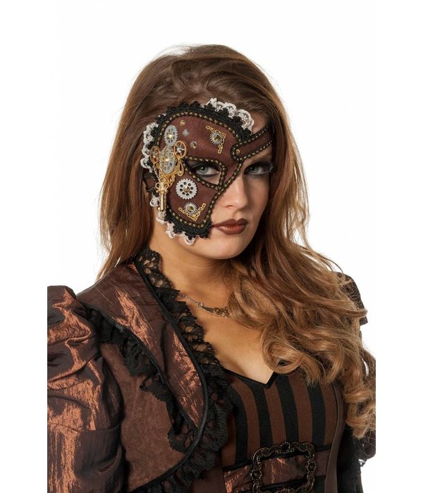 Luxe halve masker steampunk