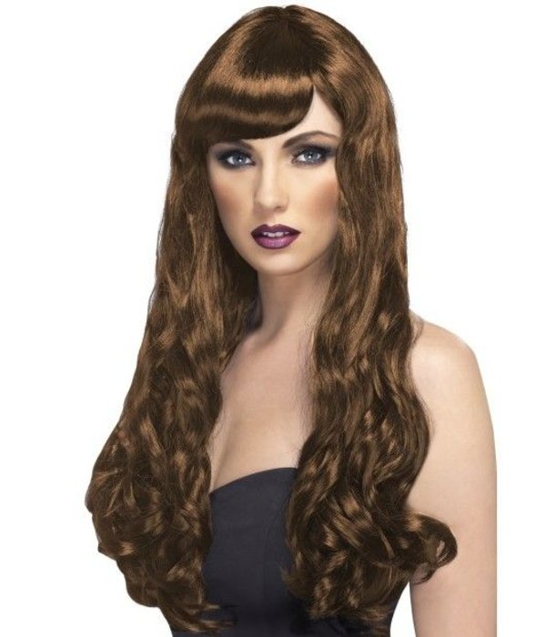 Desire pruik lang bruin