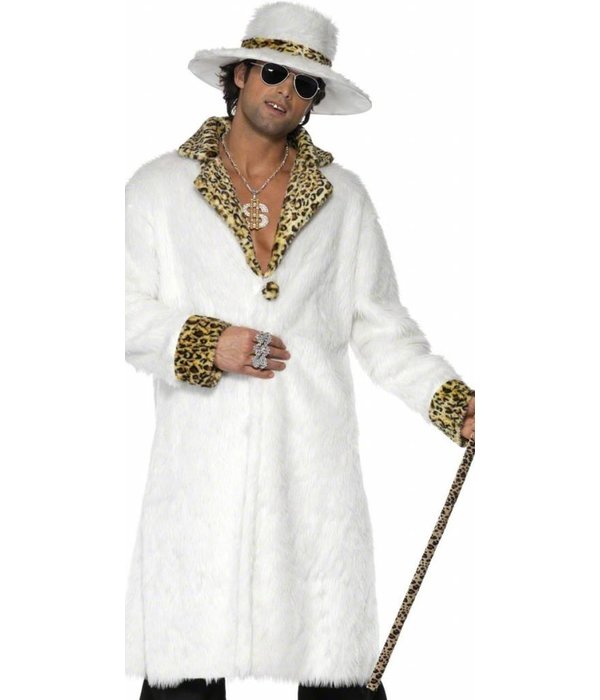 Pimp kostuum wit luipaard