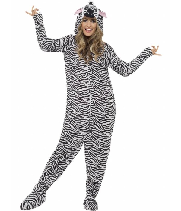 Zebra carnavalspak man/vrouw