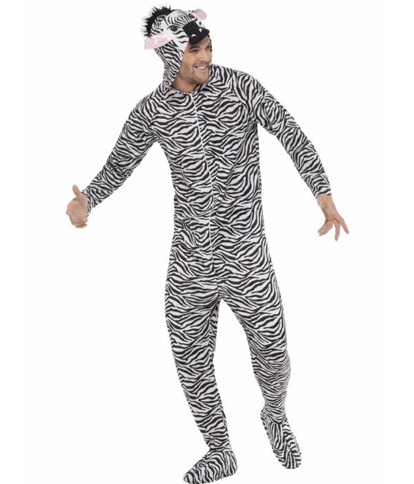 Zebra carnavalspak man/vrouw