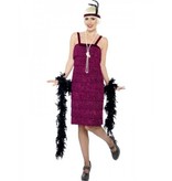 Jazz Flapper kostuum Burgundy