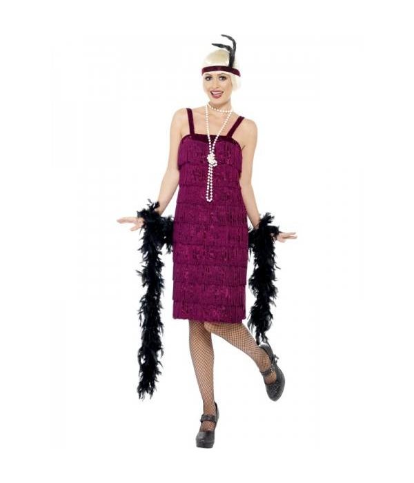 Jazz Flapper kostuum Burgundy