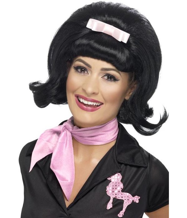 50's pruik zwart Antje