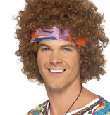 Hippie pruik met hoofdband Jim