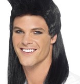 80's rocker pruik zwart