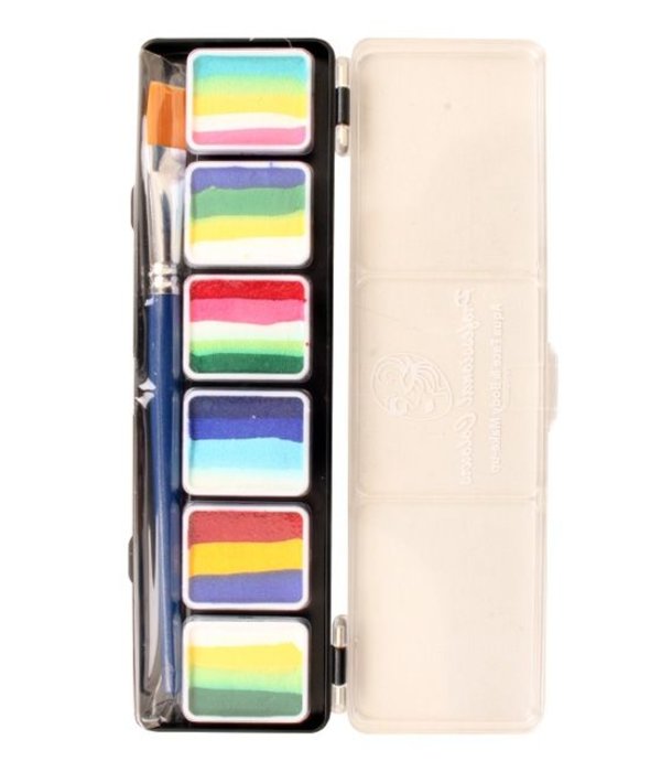 PXP aqua schminkpallet vierkant splitcake type E 6x6 gr