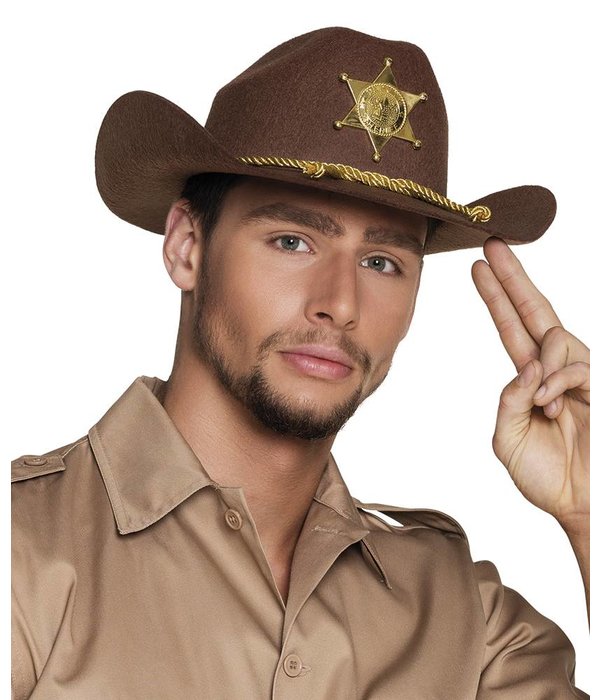 Hoed Sherrif bruin Geer