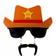 Bril Cowboy met hoed