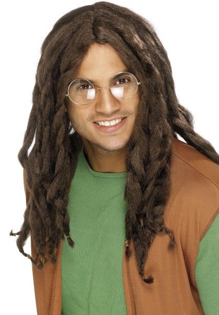 Dreadlock pruik bruin afbeelding