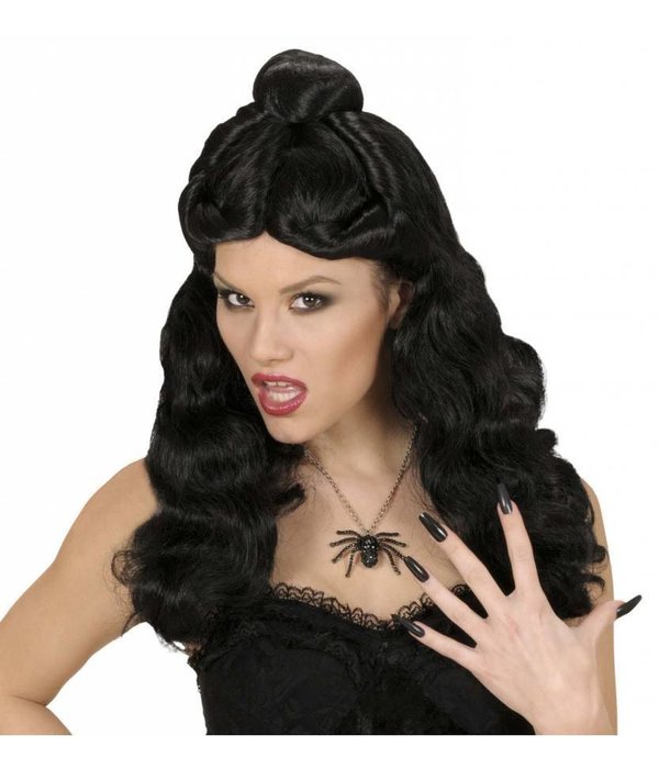 Pruik Western Belle zwart