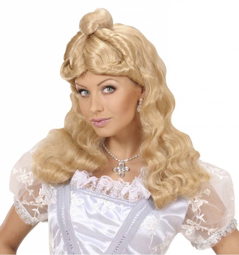 Pruik Western Belle blond afbeelding