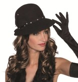 Wolvilt dameshoed zwart elite