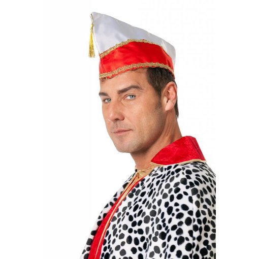 Prinsenmuts rood/wit