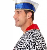 Prinsenmuts blauw/wit